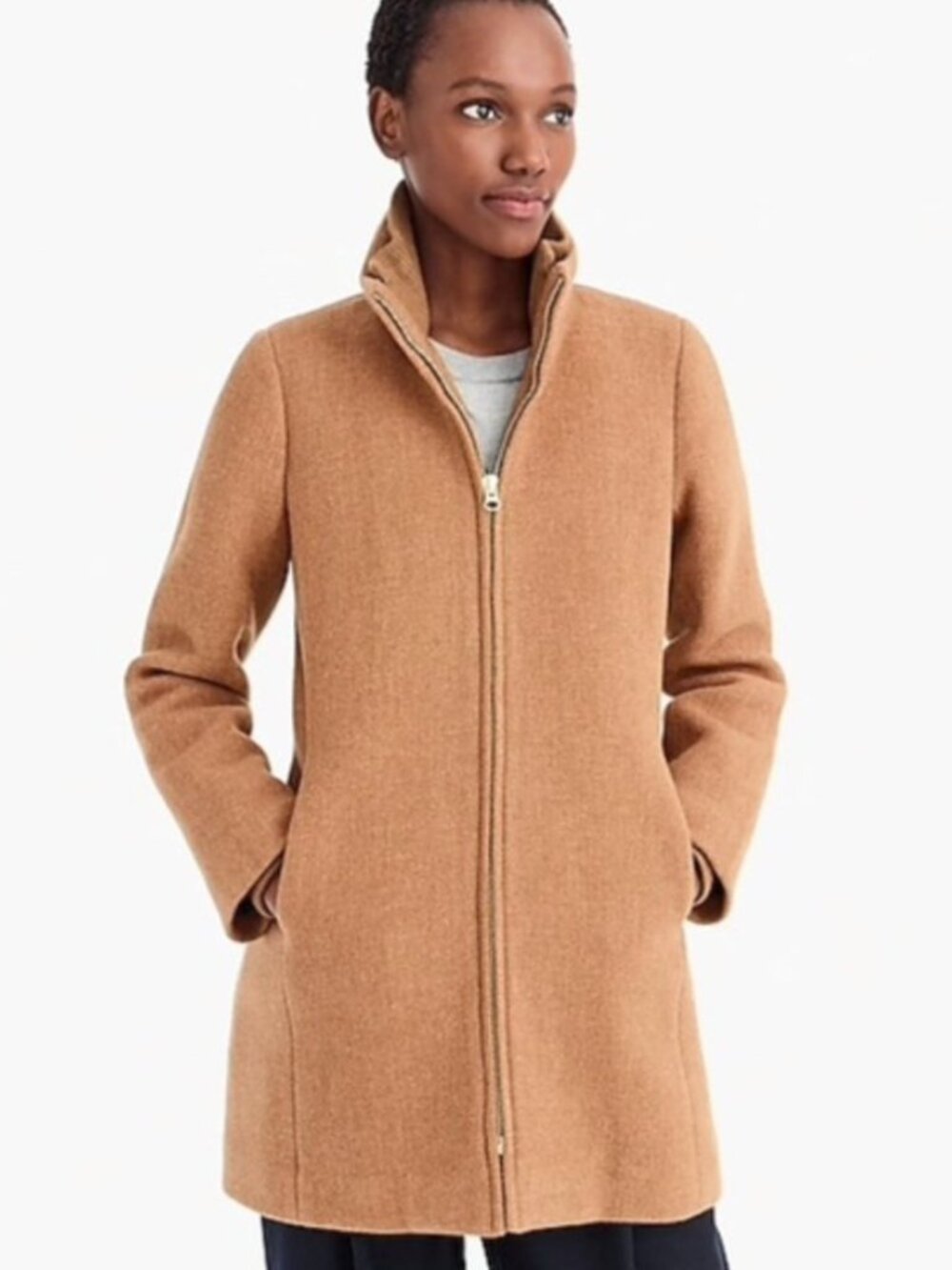 J.Crew Lodge coat in Italian stadium-cloth wool